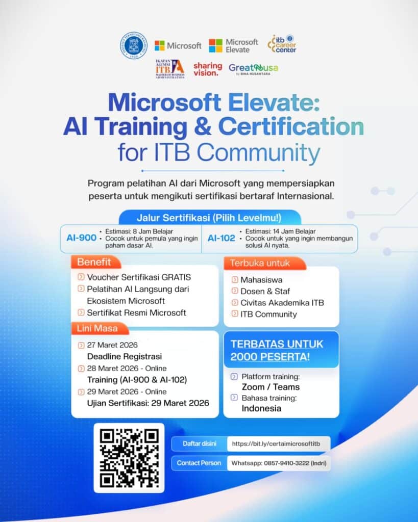 Recap Microsoft Elevate: AI Training & Certification for ITB Community Catat 1.716 Registran